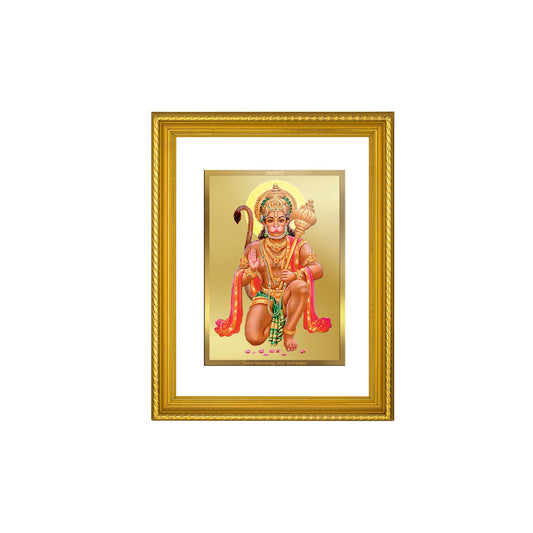 DIVINITI Hanuman Gold Plated Photo Frame for Pooja