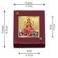 Diviniti 24K Gold Plated Dhan Lakshmi Mata Frame For Car Dashboard, Home Decor, Worship (5.5 x 6.5 CM)