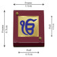 Diviniti 24K Gold Plated Ik Onkar Frame For Car Dashboard, Home Decor, Table Tops, Gift (5.5 x 6.5 CM)