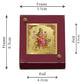 Diviniti 24K Gold Plated Kushmanda Mata Frame For Car Dashboard, Home Decor, Puja & Gift (5.5 x 6.5 CM)