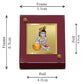 Diviniti 24K Gold Plated Bal Gopal Frame For Car Dashboard, Home Decor, Table Top, Gift (5.5 x 6.5 CM)