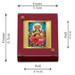 Diviniti 24K Gold Plated Gayatri Mata Frame For Car Dashboard, Home Decor, Table Top, Puja, Gift (5.5 x 6.5 CM)