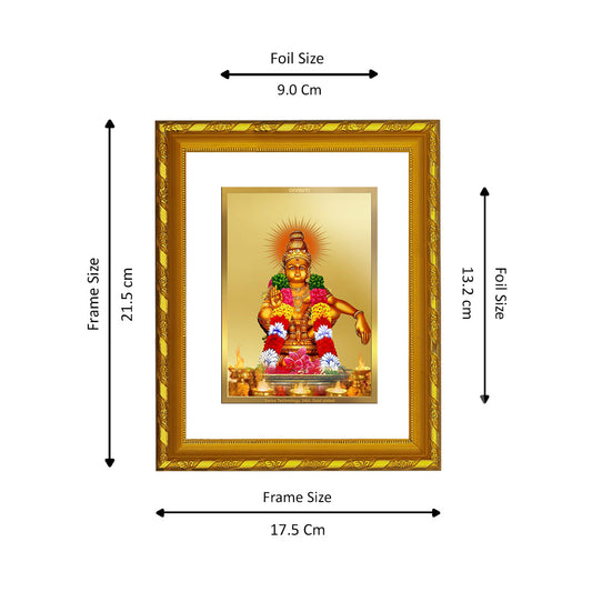 Divine 24K Gold Ayyappan Photo Frame