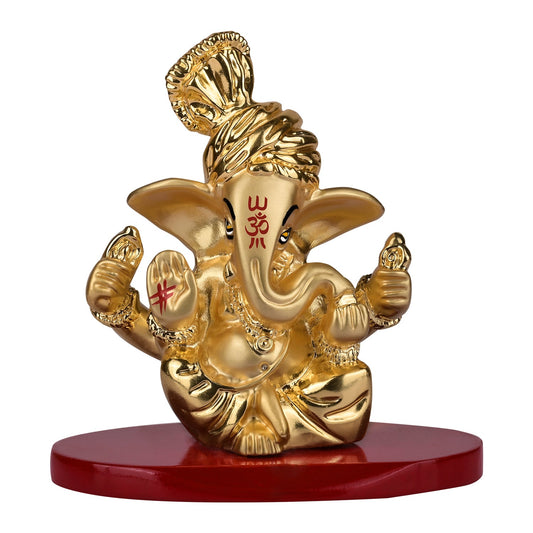 Divine 24K Gold Plated Ganesha for Car & Home