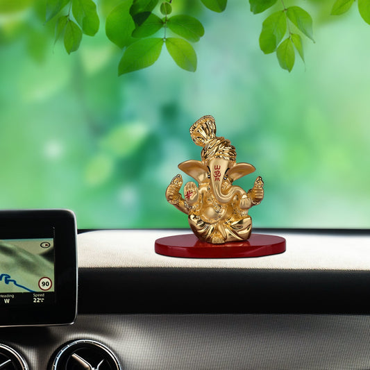 Divine 24K Gold Plated Ganesha for Car & Home