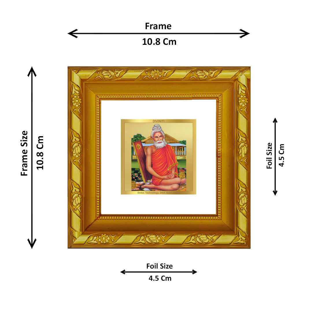 Divine 24K Gold Plated Photo Frame for Home Decor