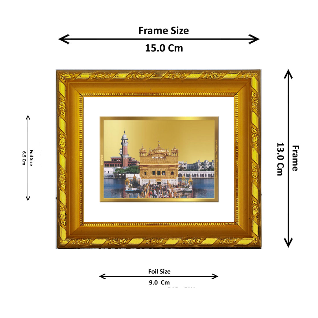 Divine Golden Temple Photo Frame