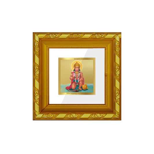 Divine Hanuman Photo Frame - 24K Gold Plated