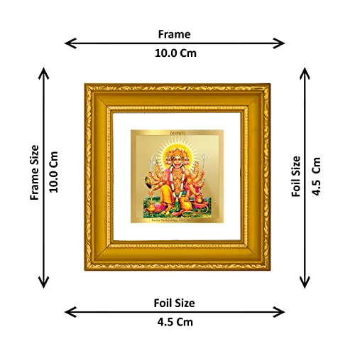 Divine Hanuman Photo Frame – Gold Plated