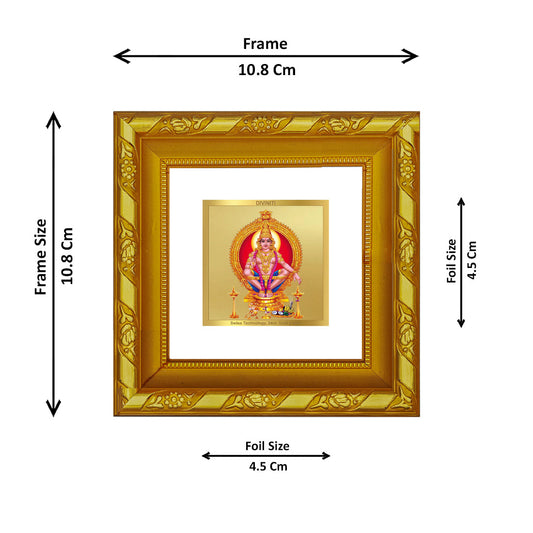 Elegant 24K Gold Plated Ayyappan Photo Frame