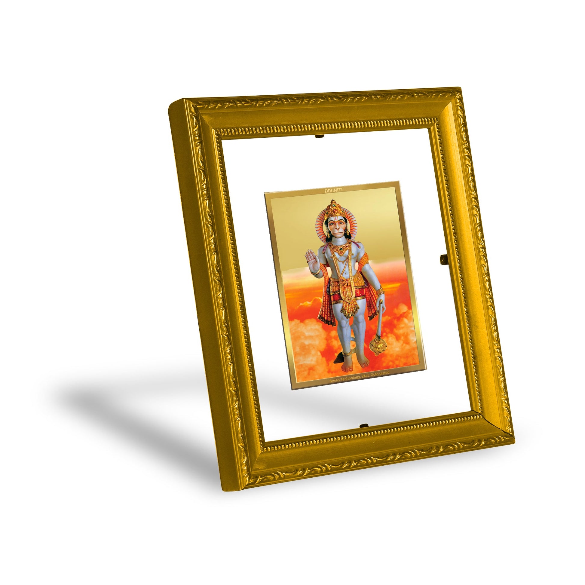 Elegant Hanuman Gold Plated Photo Frame