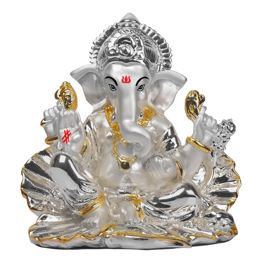 Elegant Silver Ganesha Idol for Home Decor