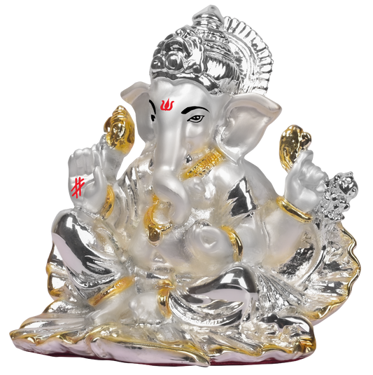 Elegant Silver Ganesha Idol for Home Decor