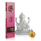 DIVINITI 999 Silver Plated Laxmi Ji Idol, 24K Double Sided Gold Plated Pendant 18 MM and Classic Rose Incense Sticks for Navratri Festival Prayer & Auspicious Occasion (Combo Pack)