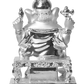 Diviniti Siddhivinayaka Ganesha Idol for Home Decor| 999 Silver Plated Sculpture of Ganesha Figurine| Idol for Home, Office, Temple and Table Decoration| Religious Idol For Pooja, Gift