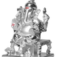 Diviniti Siddhivinayaka Ganesha Idol for Home Decor| 999 Silver Plated Sculpture of Ganesha Figurine| Idol for Home, Office, Temple and Table Decoration| Religious Idol For Pooja, Gift