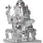 Diviniti Siddhivinayaka Ganesha Idol for Home Decor| 999 Silver Plated Sculpture of Ganesha Figurine| Idol for Home, Office, Temple and Table Decoration| Religious Idol For Pooja, Gift