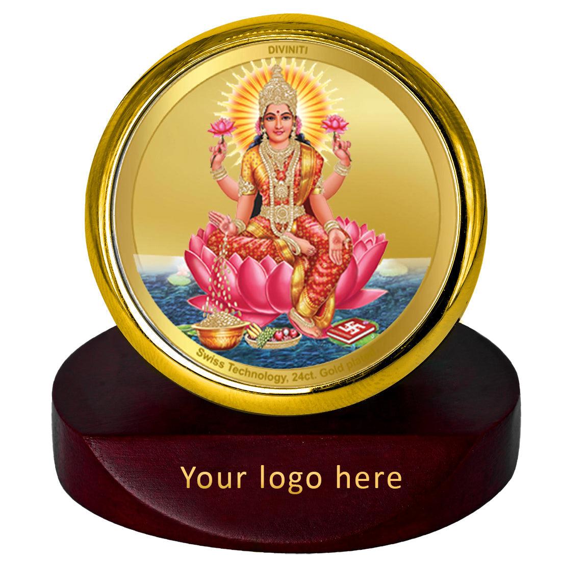 Gold Plated Goddess Lakshmi Photo Frame