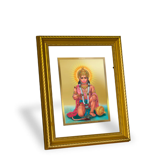 Hanuman Gold Plated Photo Frame | Divine Decor