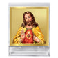 Diviniti 24K Gold Plated Jesus Frame For Car Dashboard, Home Decor, Prayer, Gift (5.8 x 4.8 CM)