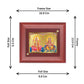 DIVINITI Lakshmi & Ganesha Gold Plated Wall Photo Frame, Table Décor| MDF 1 Wooden Wall Photo Frame and 24K Gold Plated Foil| Religious Photo Frame Idol For Pooja, Gifts Items (16.5CMX14.0CM)