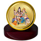 Diviniti 24K Gold Plated Shiv Parivar Frame For Car Dashboard, Home Decor, Festival Gift & Puja Room (5.5 x 5.0 CM)