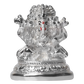 Diviniti Panchmukhi Ganesha Idol for Home Decor| 999 Silver Plated Sculpture of Ganesha Figurine| Idol for Home, Office, Temple and Table Decoration| Religious Idol For Pooja, Gift (7 X 5 X 8.4)CM