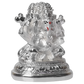 Diviniti Panchmukhi Ganesha Idol for Home Decor| 999 Silver Plated Sculpture of Ganesha Figurine| Idol for Home, Office, Temple and Table Decoration| Religious Idol For Pooja, Gift (7 X 5 X 8.4)CM