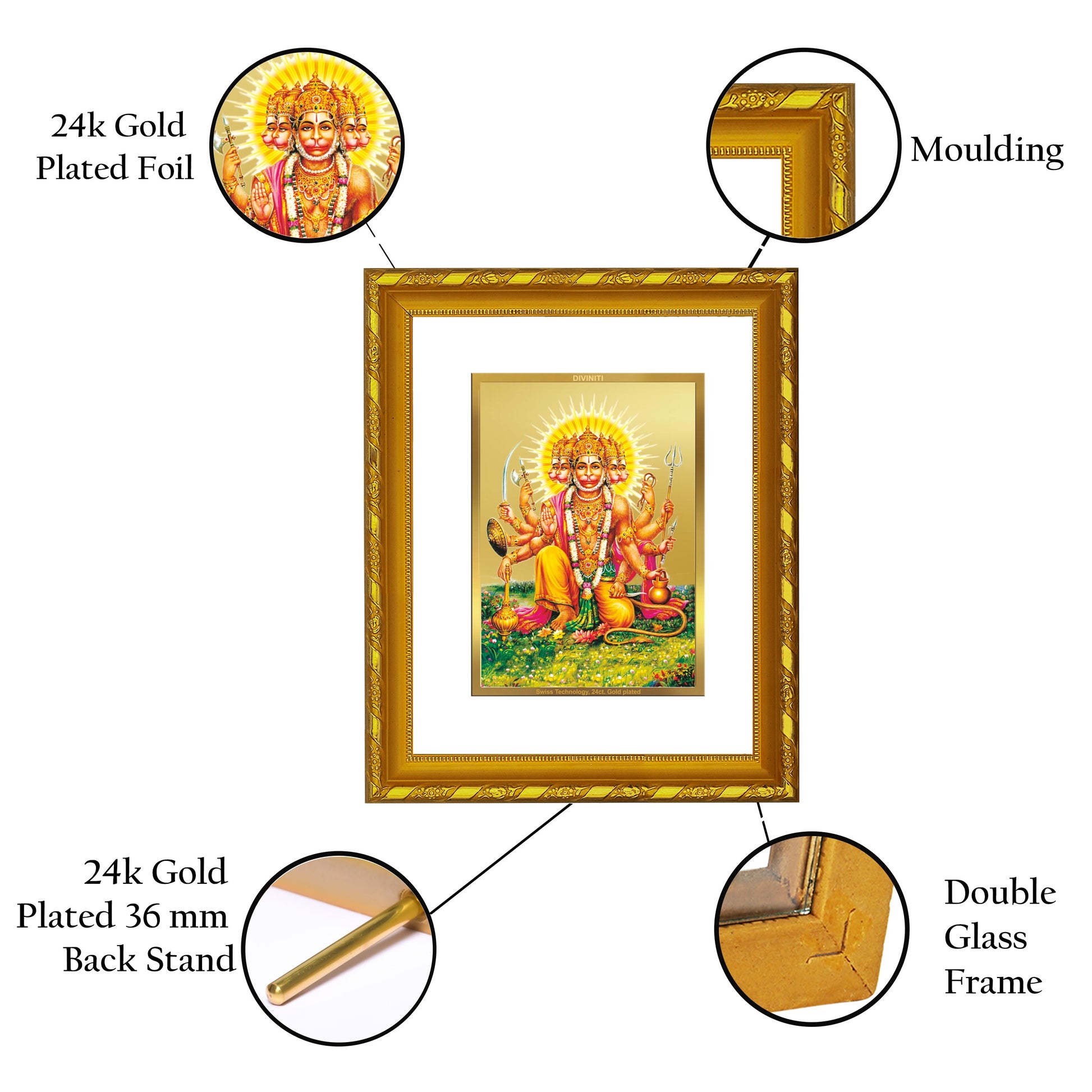 Panchmukhi Hanuman Photo Frame – Spiritual Decor