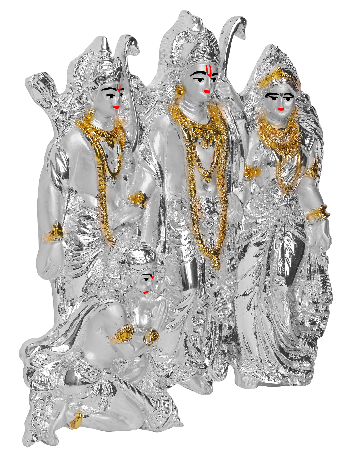 Diviniti Ram Darbar Idol for Home Decor| 999 Silver Plated Sculpture of Ram Darbar| Idol for Home, Office, Temple & Table Decoration| Religious Idol For Prayer, Gift