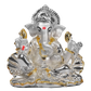 Diviniti Lord Ganesha Idol for Home Decor| 999 Silver Plated Sculpture of Lord Ganesha in Seep| Idol for Home, Office, Temple and Table Decoration| Religious Idol For Pooja, Gift (10 X 5.3 X 9.5)CM