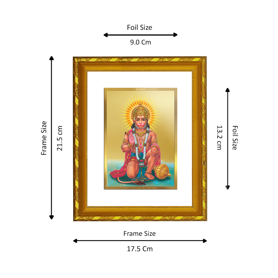 Shop Hanuman Photo Frame | 24K Gold Plated