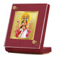 Diviniti 24K Gold Plated Gayatri Mata Frame For Car Dashboard, Home Decor & Puja Room (5.5 x 6.5 CM)