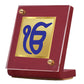 Diviniti 24K Gold Plated Ik Onkar Frame For Car Dashboard, Home Decor, Table Tops, Gift (5.5 x 6.5 CM)