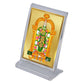 Diviniti 24K Gold Plated Meenakshi Frame For Car Dashboard, Home Decor, Table, Worship (11 x 6.8 CM)