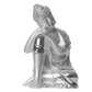 Diviniti Buddha Idol for Home Decor| 999 Silver Plated Sculpture of Sleeping Buddha| Idol for Home, Office, Temple and Table Decoration| Religious Idol For Pooja, Gift