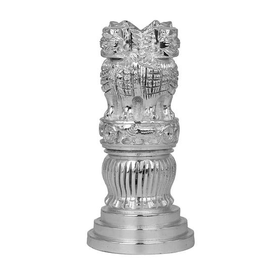 Diviniti Ashok Stambh Idol for Home Decor| 999 Silver Plated Sculpture of Ashok Stambh|Idol for Home, Office and Table Decoration|Idol For Decoration, Gift