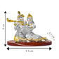 DIVINITI 999 Silver Plated Radha Krishna Idol For Car Dashboard, Home Decoration, Puja, Gift (6 X 8.5 CM)