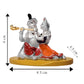 DIVINITI 999 Silver Plated Radha Krishna Idol For Home Decor, Car Dashboard, Puja, Gift (6 X 8.5 CM)