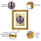 DIVINITI Khanda Sahib Gold Plated Wall Photo Frame, Table Decor| DG Frame 056 Size 2.5 and 24K Gold Plated Foil| Religious Photo Frame, Gifts Items (28 CM X 23 CM)