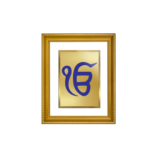 DIVINITI Ek Omkar Gold Plated Wall Photo Frame, Table Decor| DG Frame 056 Size 2.5 and 24K Gold Plated Foil (28 CM X 23 CM)