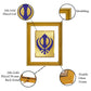 DIVINITI Khanda Sahib Gold Plated Wall Photo Frame, Table Decor| DG Frame 056 Size 3 and 24K Gold Plated Foil (32.5 CM X 25.5 CM)