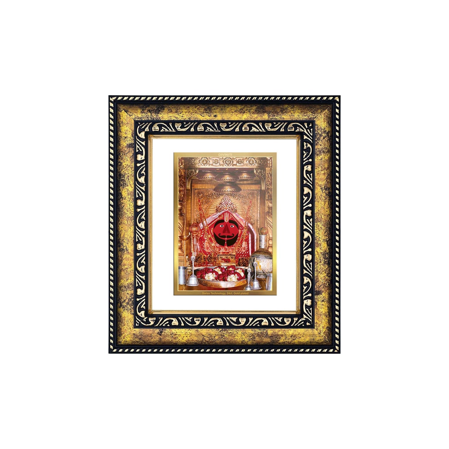 DIVINITI Salasar Balaji Gold Plated Wall Photo Frame, Table Decor| DG Frame 113 Size 2 and 24K Gold Plated Foil (23.5 CM X 19.5 CM)