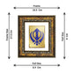 DIVINITI Khanda Sahib Gold Plated Wall Photo Frame, Table Decor| DG Frame 113 Size 1 and 24K Gold Plated Foil (17.5 CM X 16.5 CM)