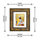 DIVINITI Guru Tegh Bahadur Ji Gold Plated Wall Photo Frame, Table Decor| DG Frame 113 Size 1 and 24K Gold Plated Foil (17.5 CM X 16.5 CM)