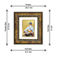 DIVINITI Baba Deep Singh Gold Plated Wall Photo Frame, Table Decor| DG Frame 113 Size 1 and 24K Gold Plated Foil (17.5 CM X 16.5 CM)