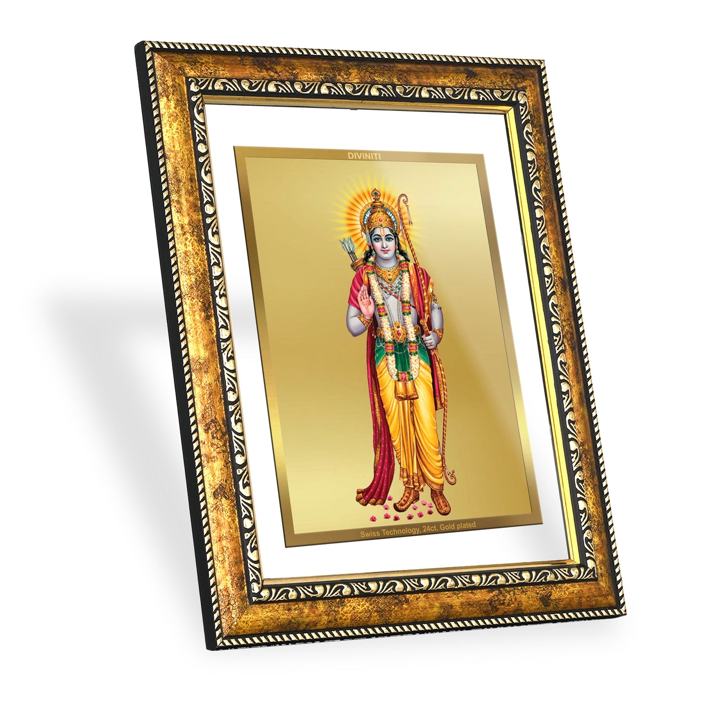 DIVINITI Ram Gold Plated Wall Photo Frame, Table Decor| DG Frame 113 Size 3 and 24K Gold Plated Foil (33.3 CM X 26 CM)