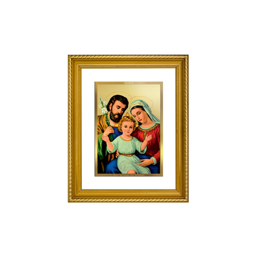 DIVINITI Holy Family Gold Plated Wall Photo Frame, Table Decor| DG Frame 056 Size 2.5 and 24K Gold Plated Foil (28 CM X 23 CM)