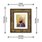 DIVINITI Guru Gobind Singh Gold Plated Wall Photo Frame, Table Decor| DG Frame 113 Size 1 and 24K Gold Plated Foil (17.5 CM X 16.5 CM)