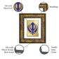 DIVINITI Khanda Sahib Gold Plated Wall Photo Frame, Table Decor| DG Frame 113 Size 1 and 24K Gold Plated Foil (17.5 CM X 16.5 CM)